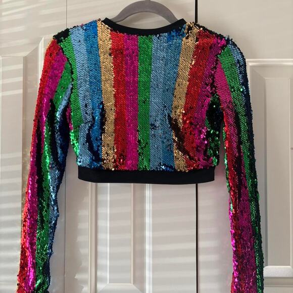Other Tops - Rainbow sequin long sleeve top